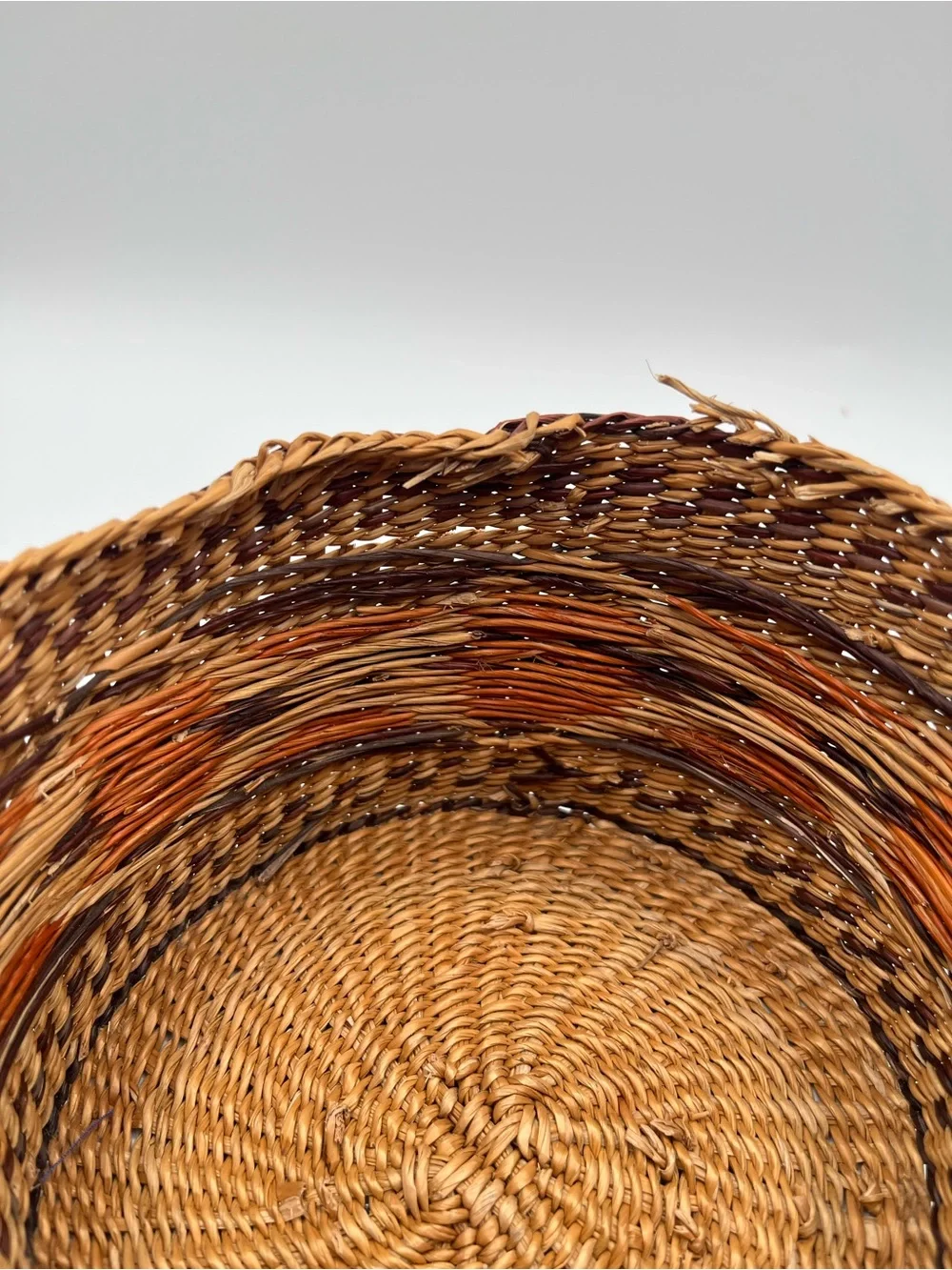 Vintage Handwoven Baskets with Lids - Set of 5